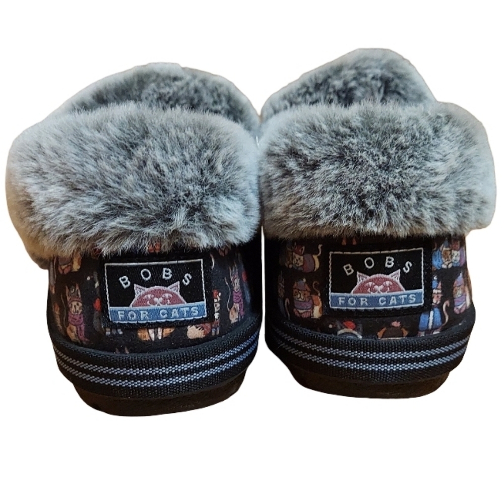 Bobs For Cats From Skechers Winter Cat Faux Fur Lined Vegan Memory Foam Slippers - Picture 5 of 14